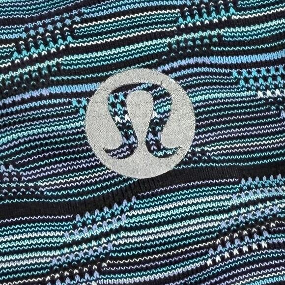 LULULEMON Free To Be Bra Size 6 Space Dye Twist Naval Blue Peacock Blue - Picture 5 of 6